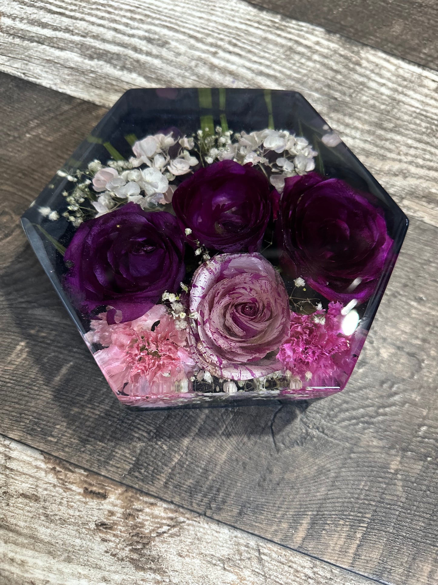 Epoxy Flower Bouquets roses & carnations