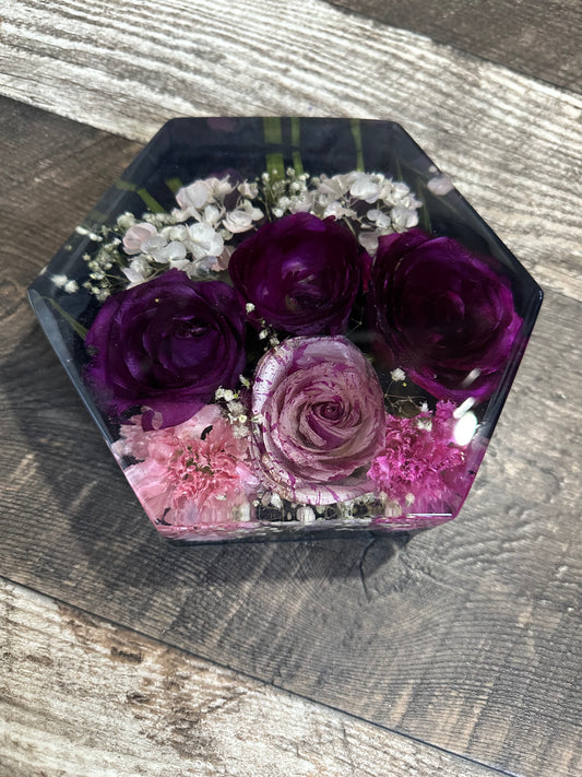 Epoxy Flower Bouquets roses & carnations