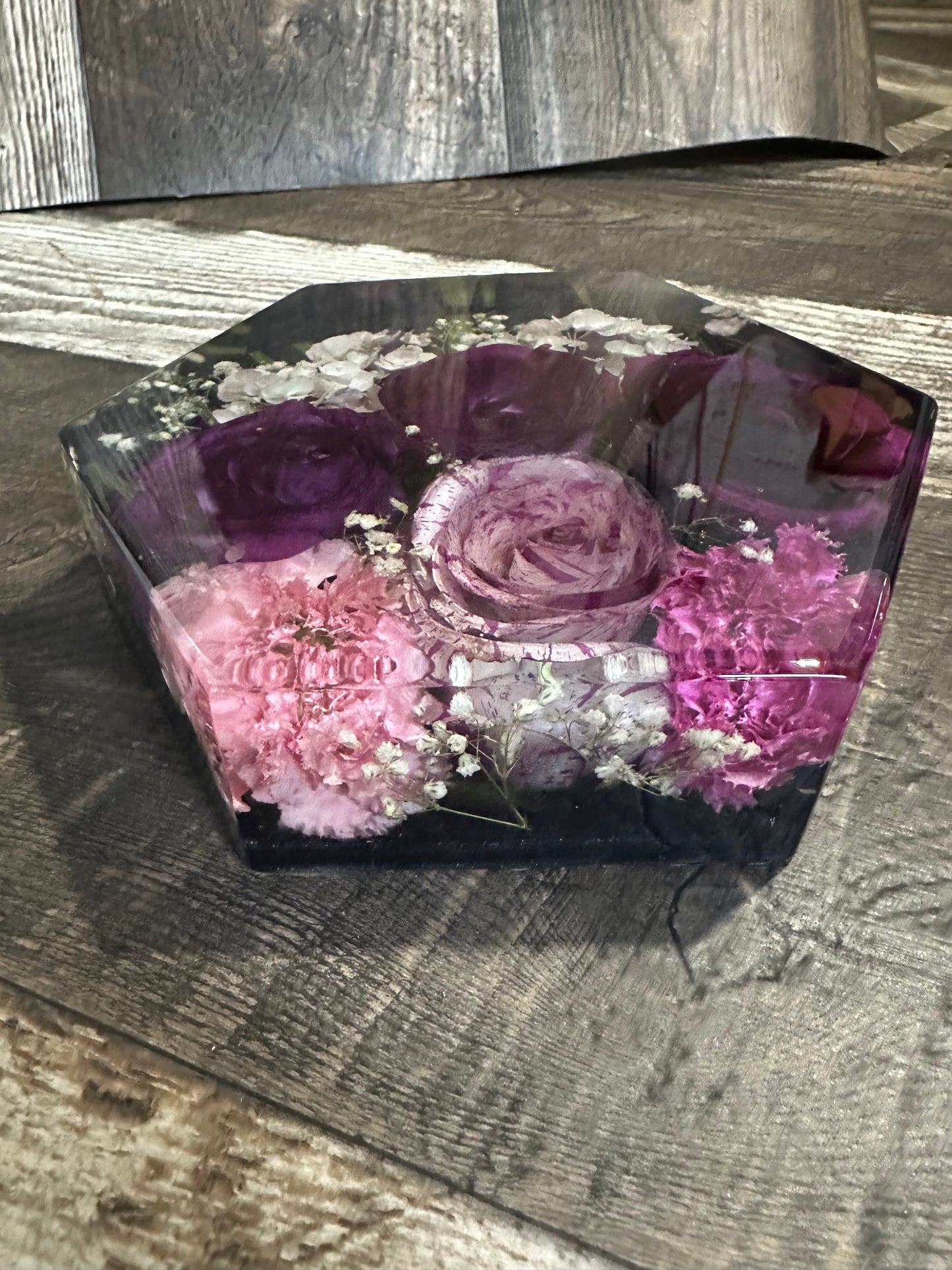 Epoxy Flower Bouquets roses & carnations