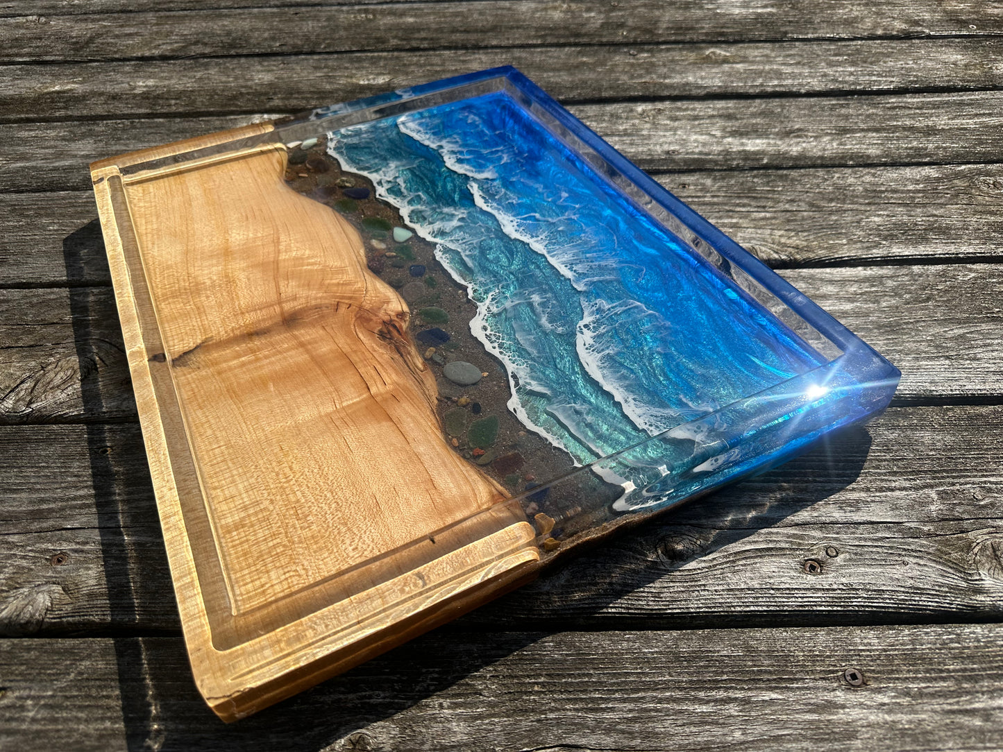 Ocean Epoxy Charcuterie w/epoxy sides