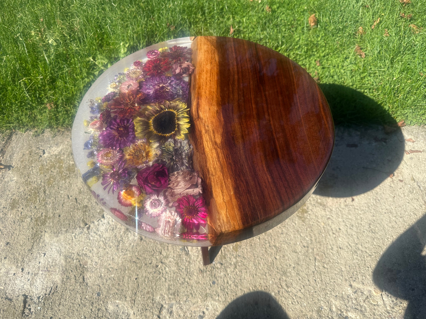 Flower & Walnut Side Table
