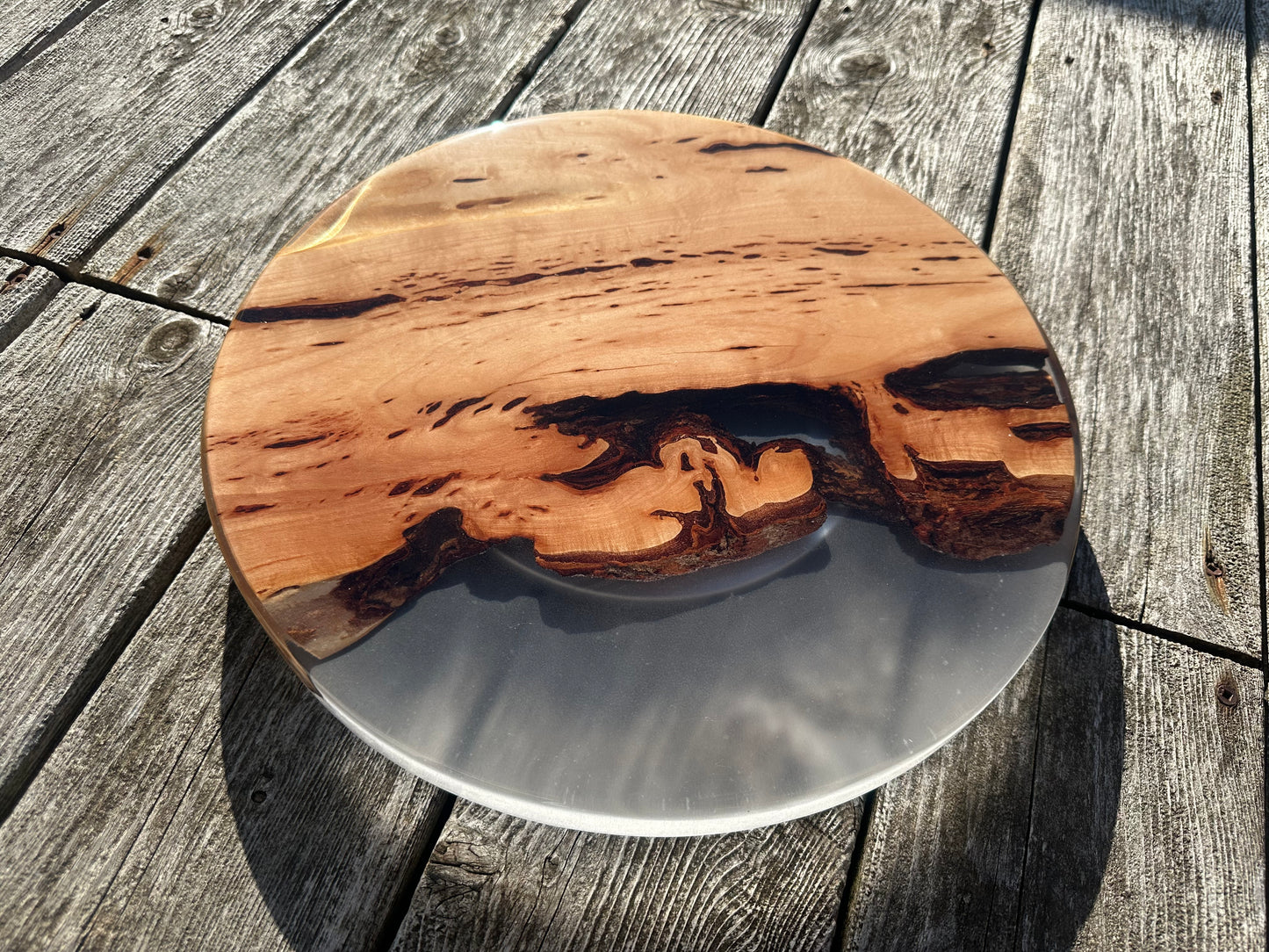 Clear Opaque Epoxy Lazy Susan