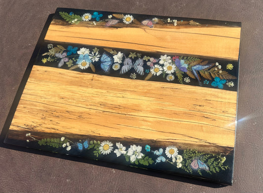 Spalted Maple & Flower Charcuterie