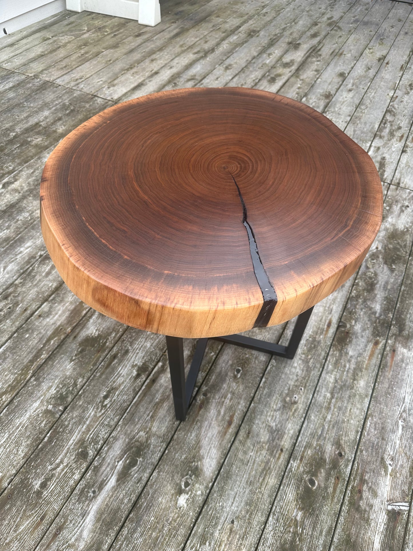 Walnut & Epoxy Side Table