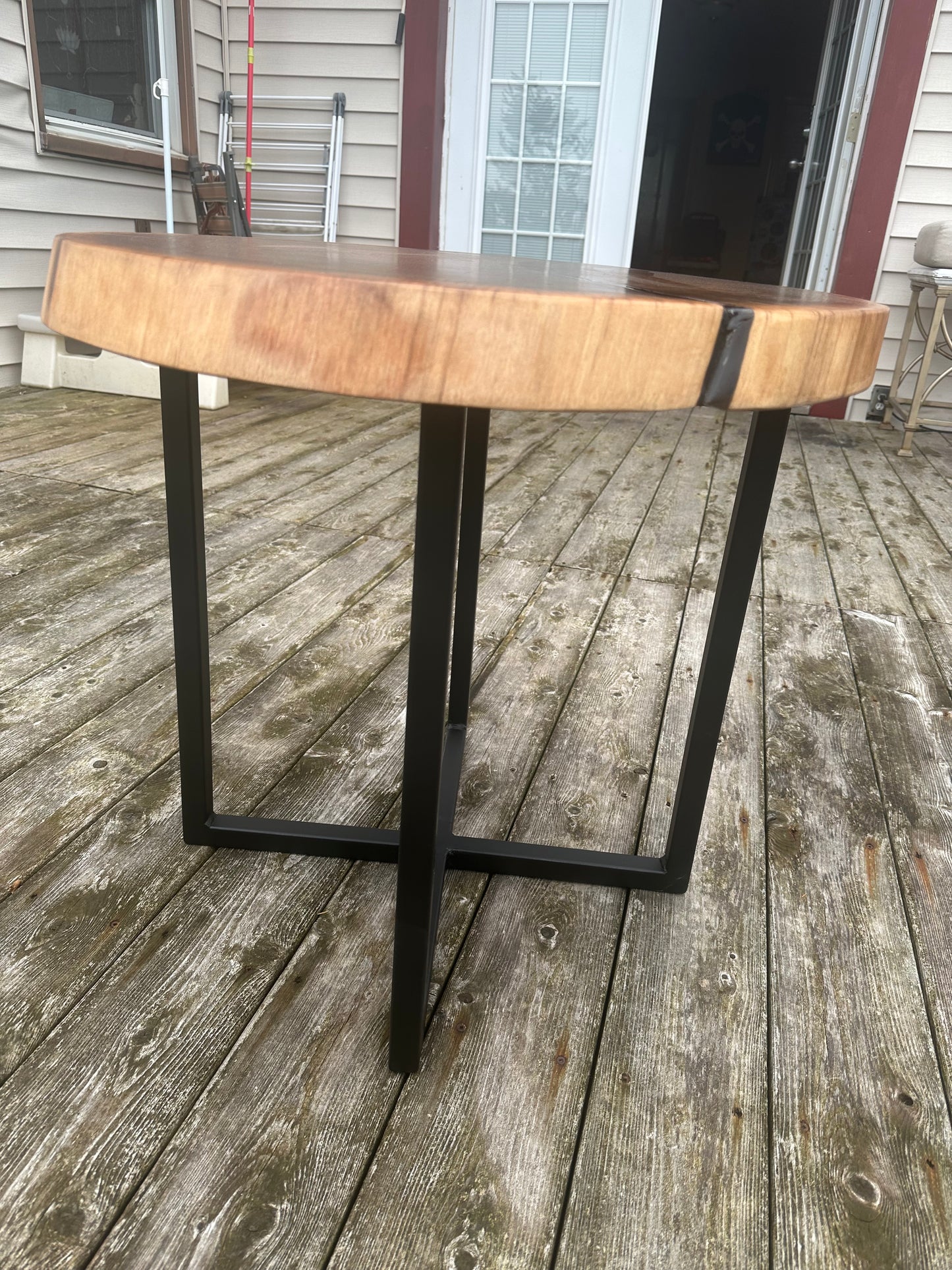 Walnut & Epoxy Side Table
