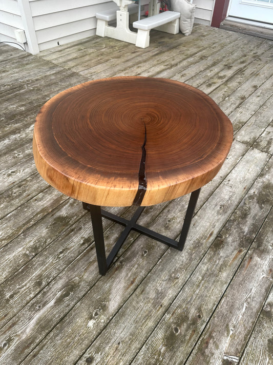 Walnut & Epoxy Side Table
