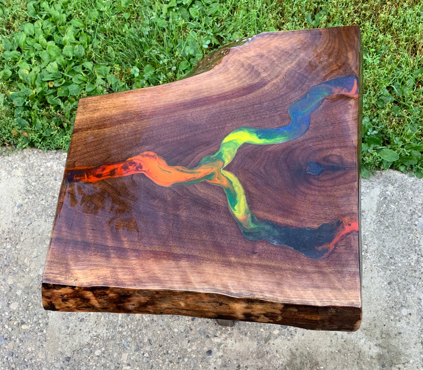 Epoxy Crayon Side Table