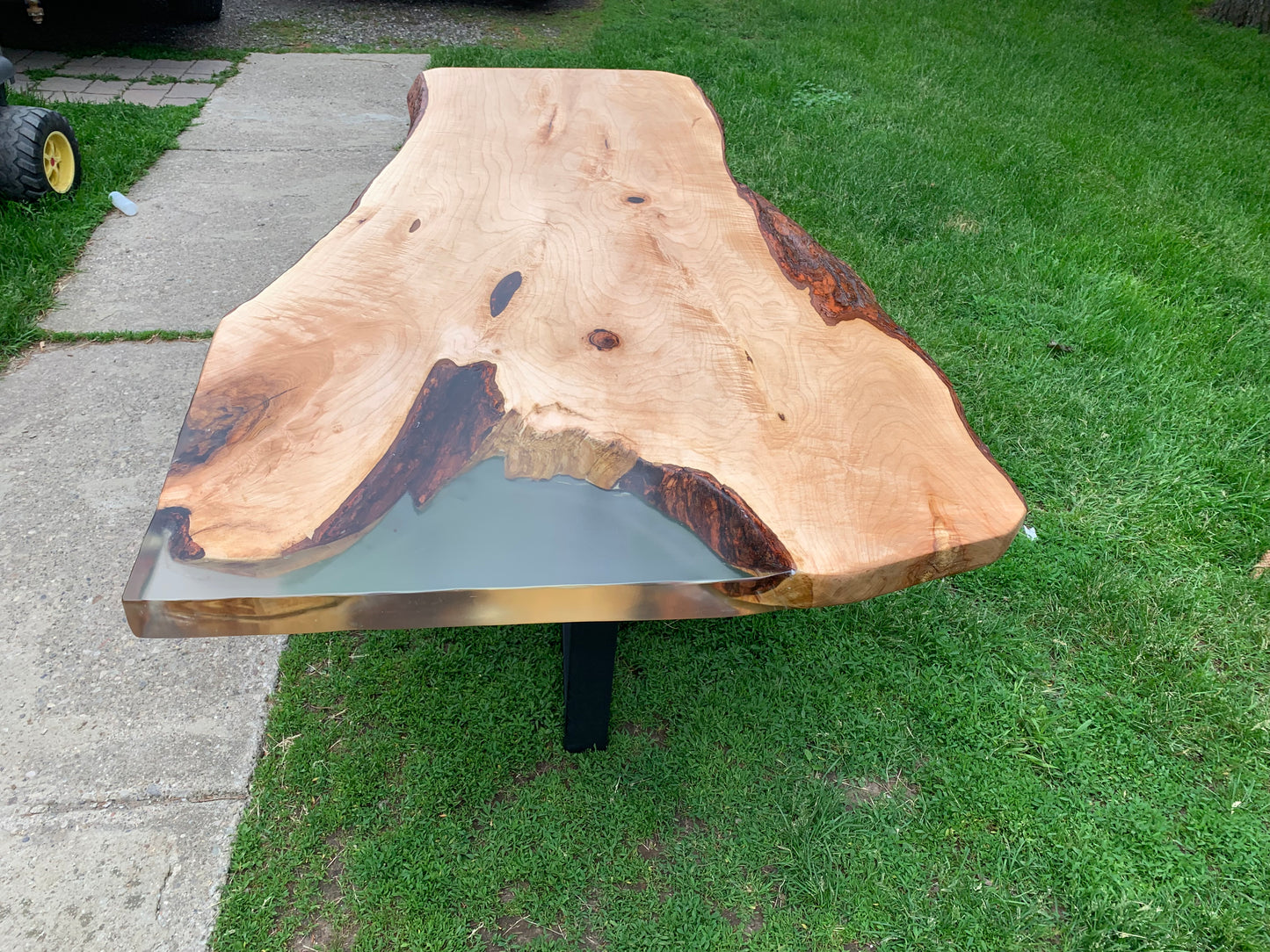 Maple Dining Table with Clear Epoxy