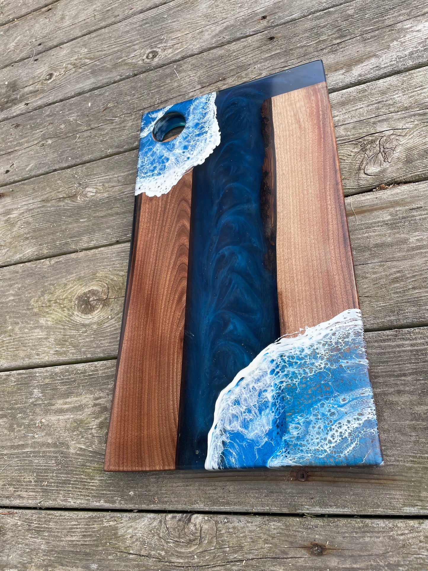 Walnut & Deep Ocean Blues Charcuterie