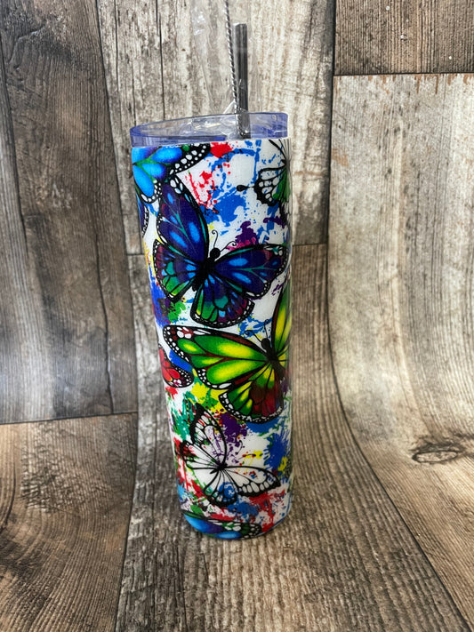 Graffiti Butterfly 20oz Tumbler