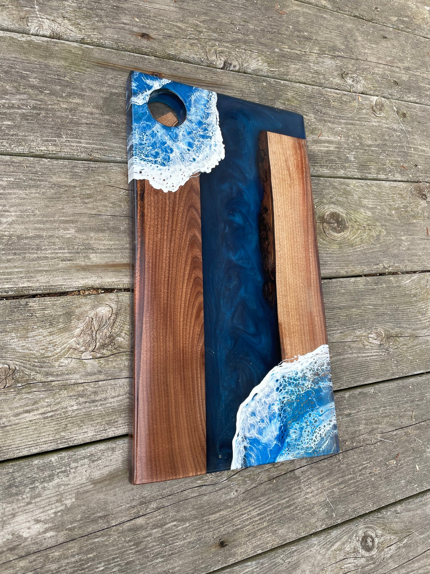 Walnut & Deep Ocean Blues Charcuterie