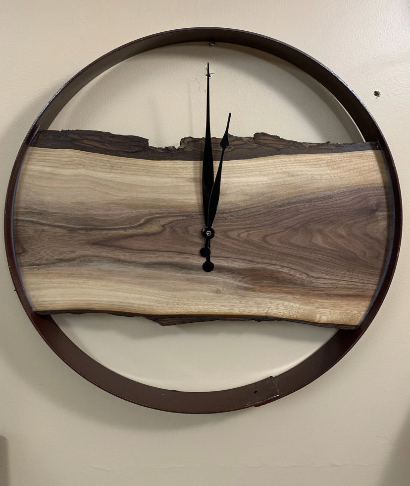 20” Black Walnut Clock