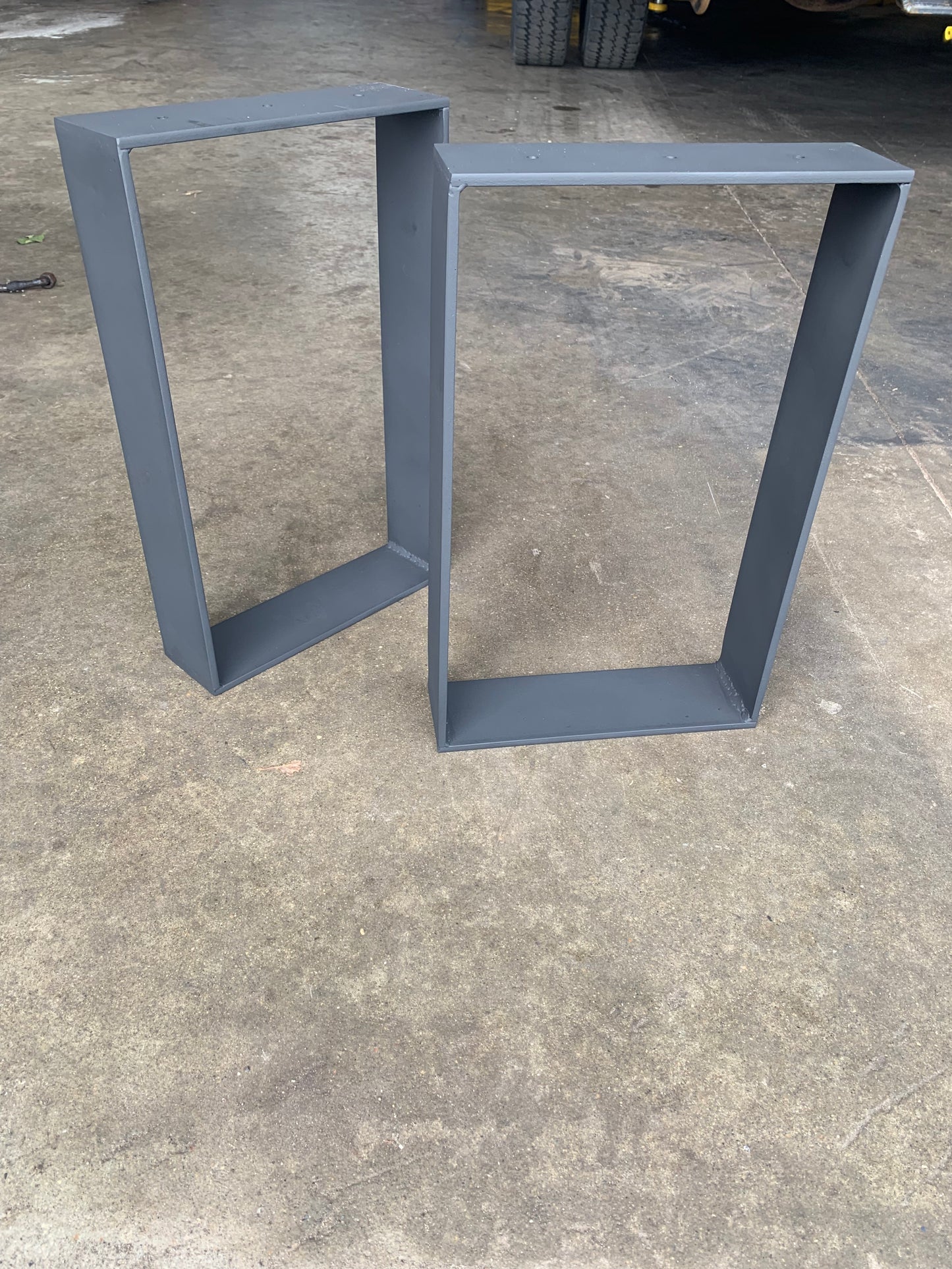 Small - Accent/Side Table - Flat Bar Frame