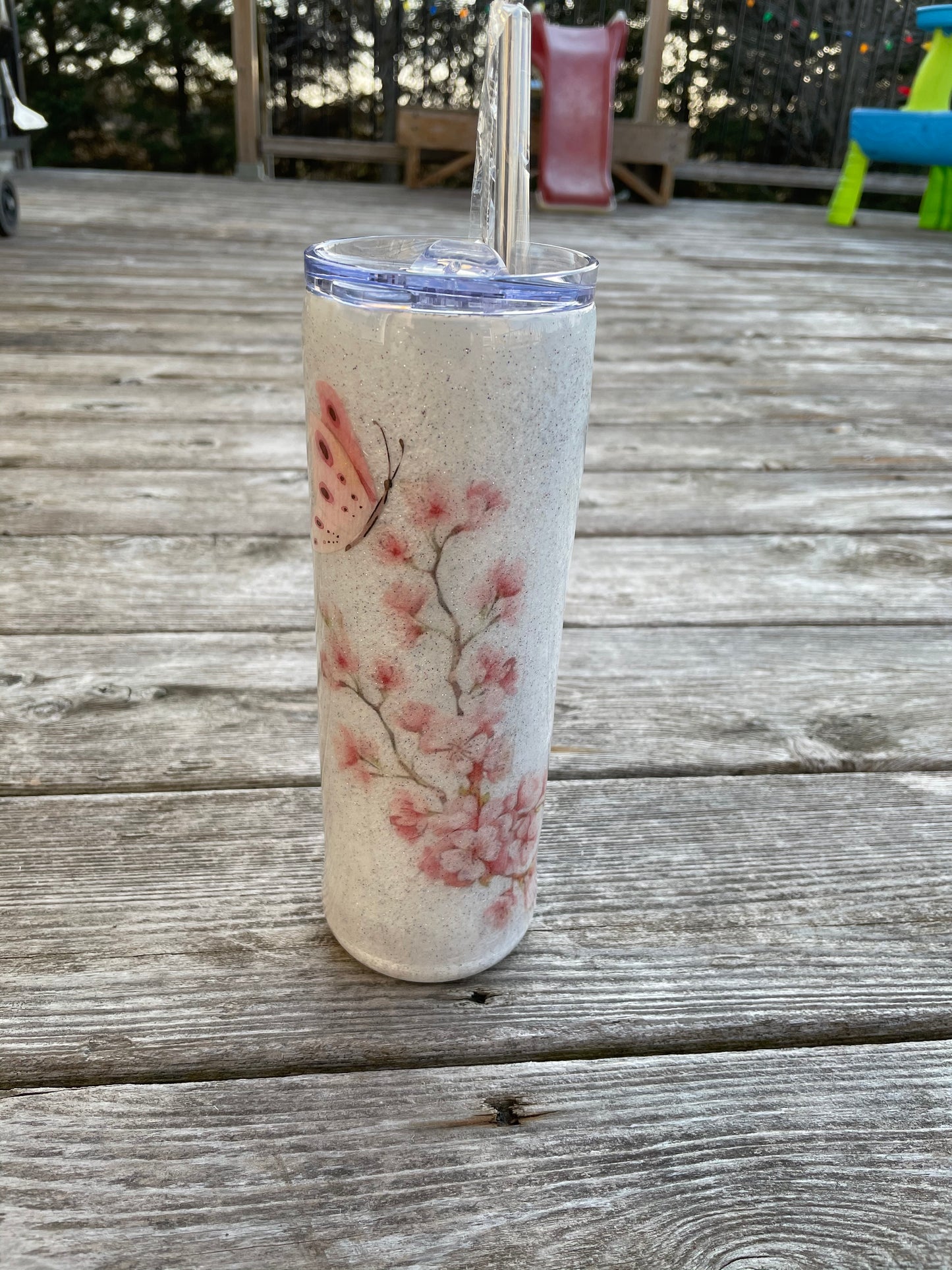 Cherry Blossom & Butterfly 20oz Tumbler