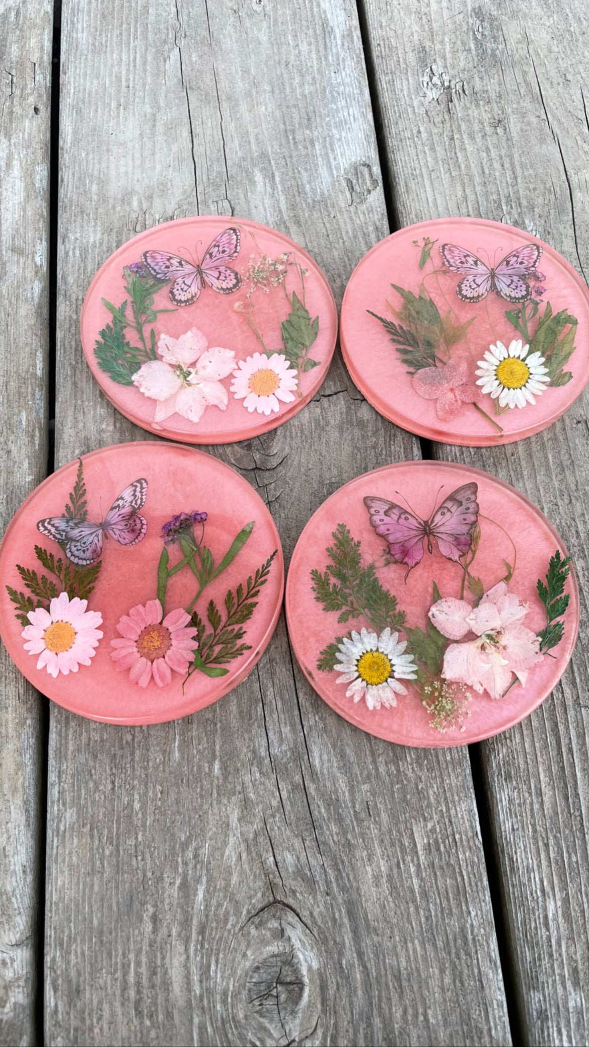 Butterly Floral Coasters