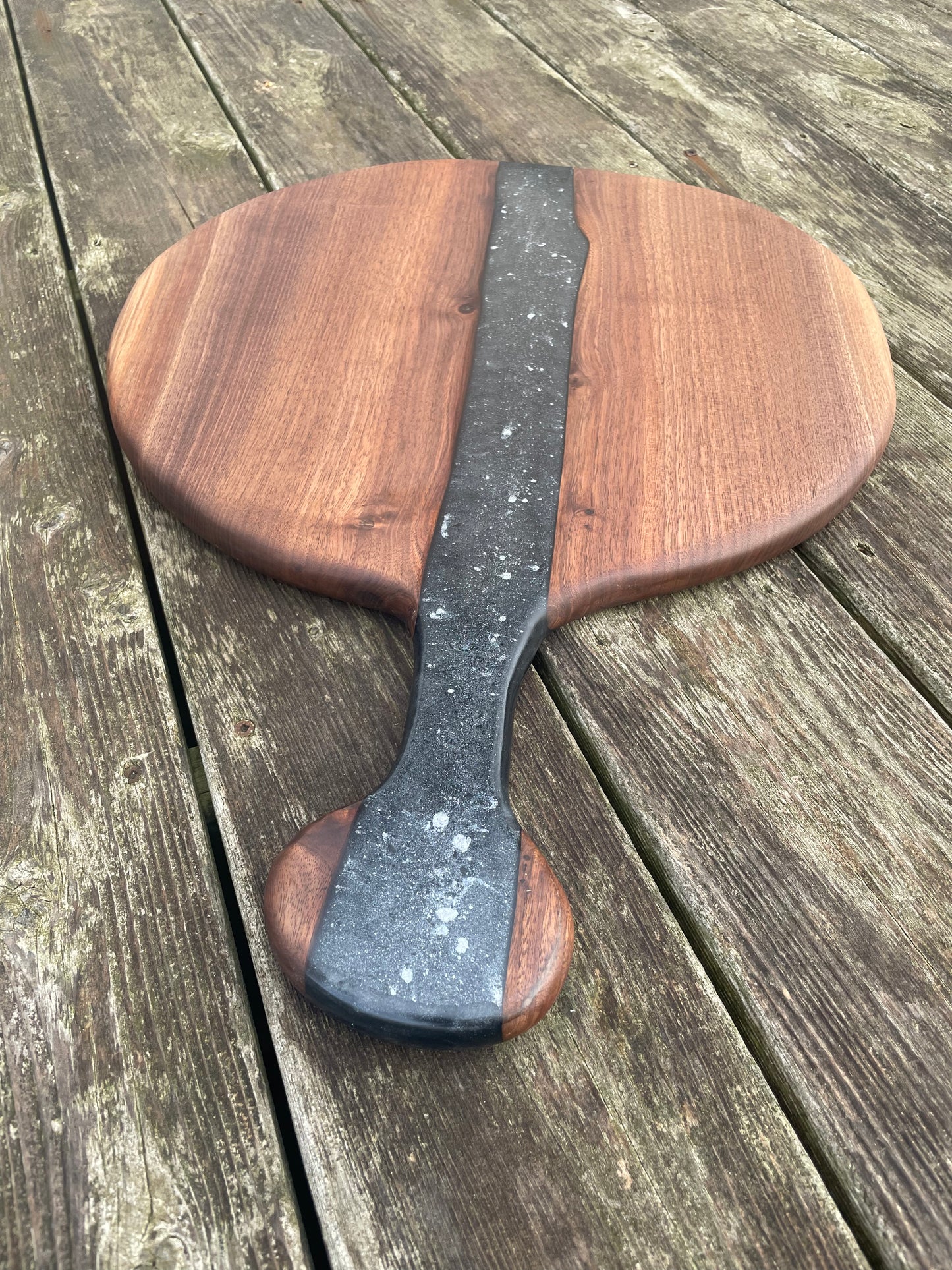 Walnut & Epoxy Round Charcuterie