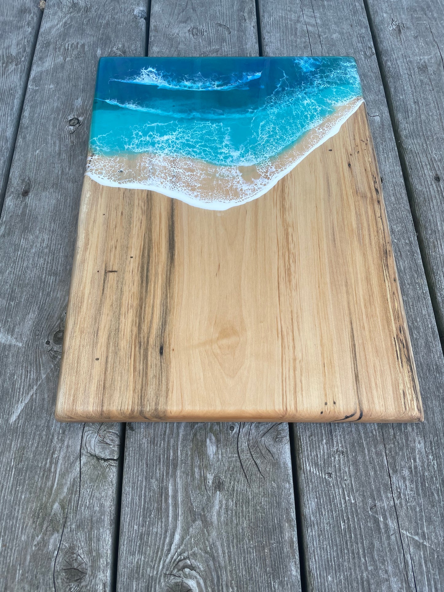 Spalted Maple Ocean Charcuterie Board