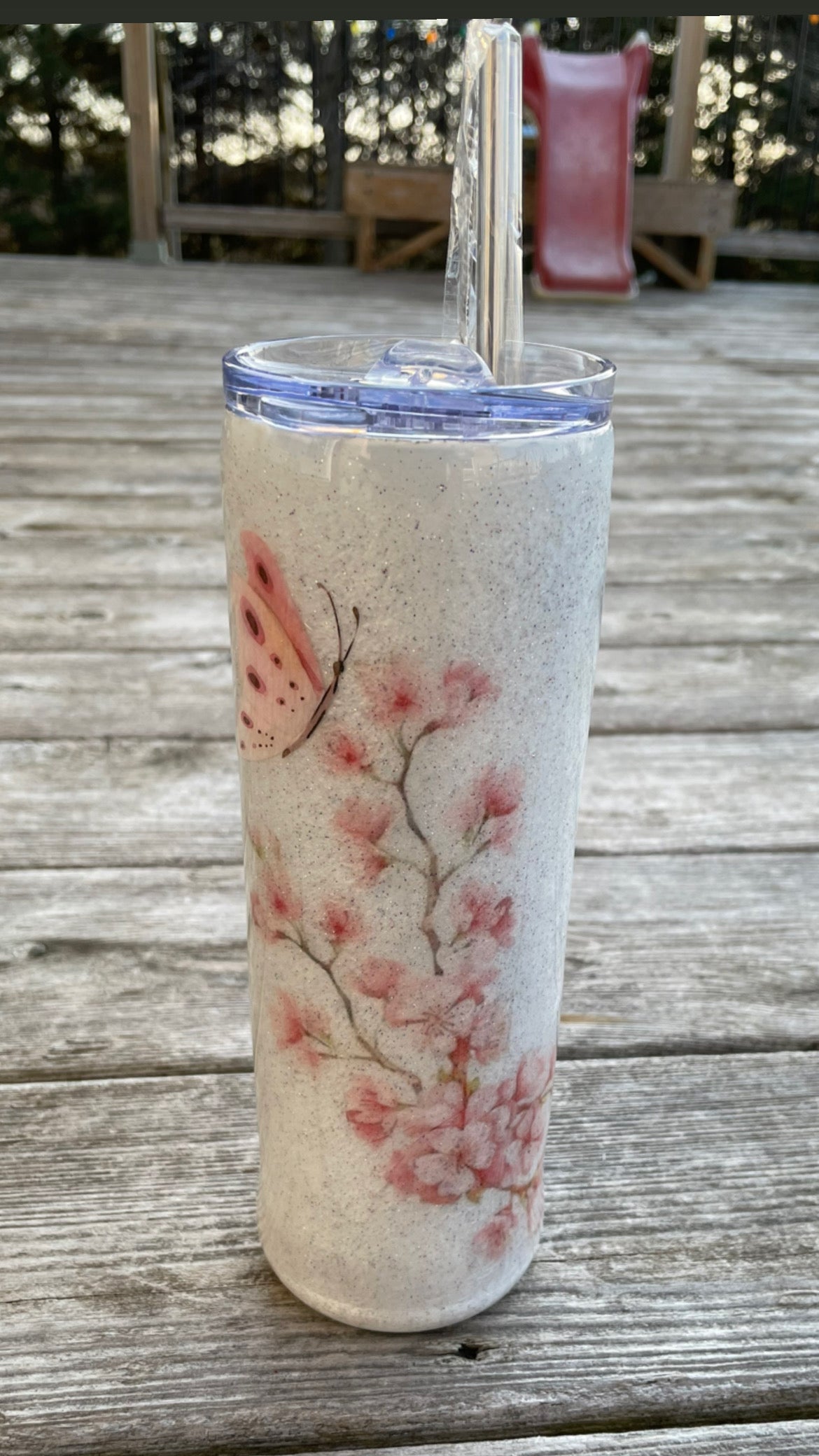 Cherry Blossom & Butterfly 20oz Tumbler