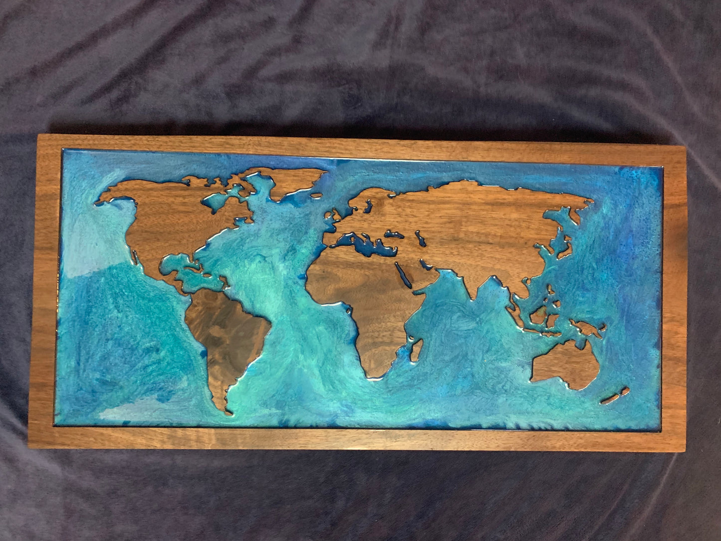 Walnut World Map CNC