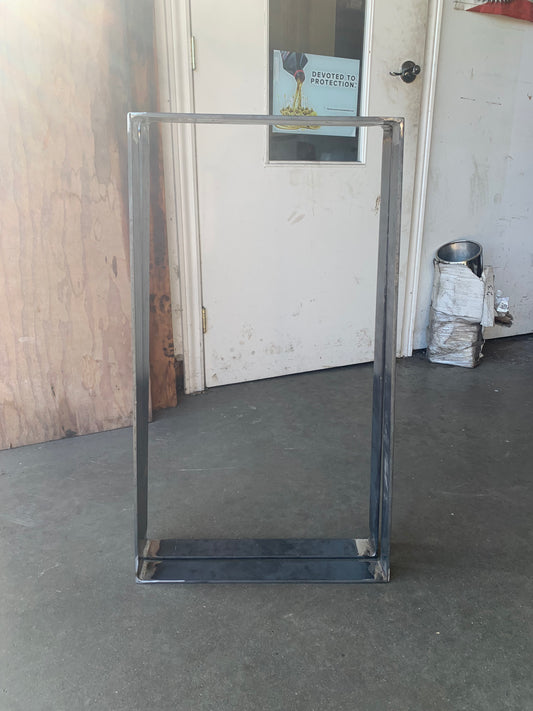 Triangle Accent Table - Flat Bar Frame