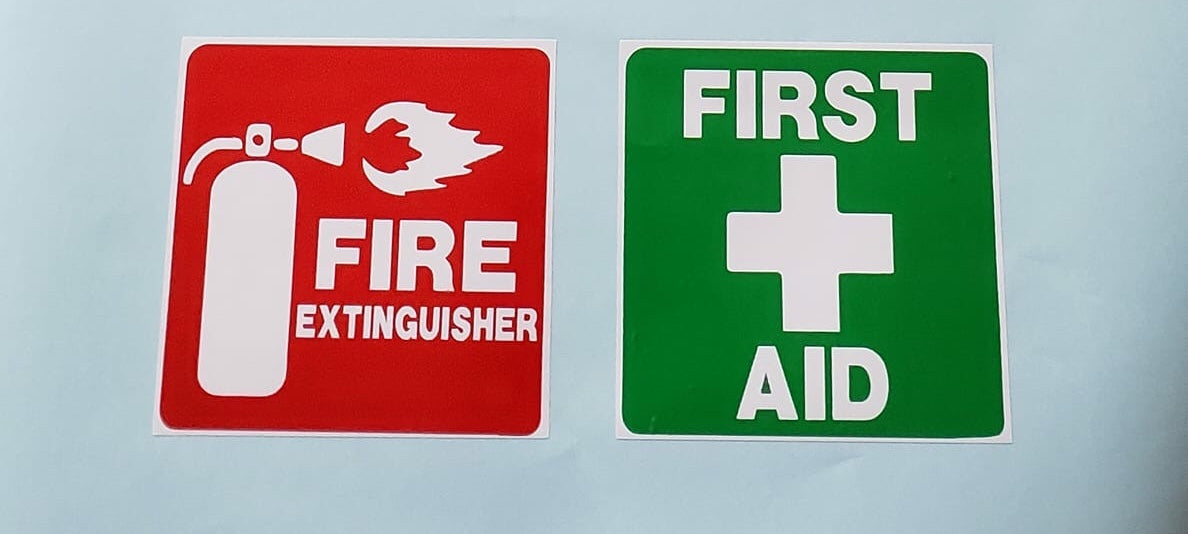 Workplace safety stickers