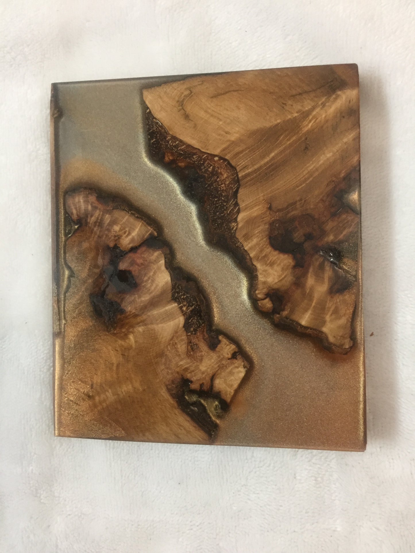 Epoxy Coasters - Copper & Maple Burl