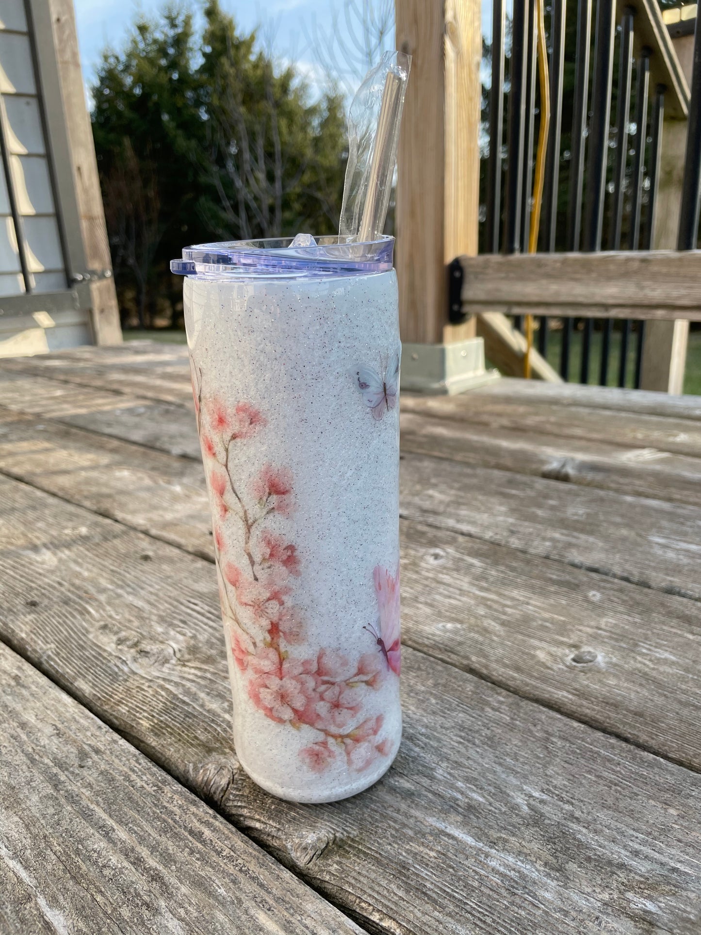 Cherry Blossom & Butterfly 20oz Tumbler