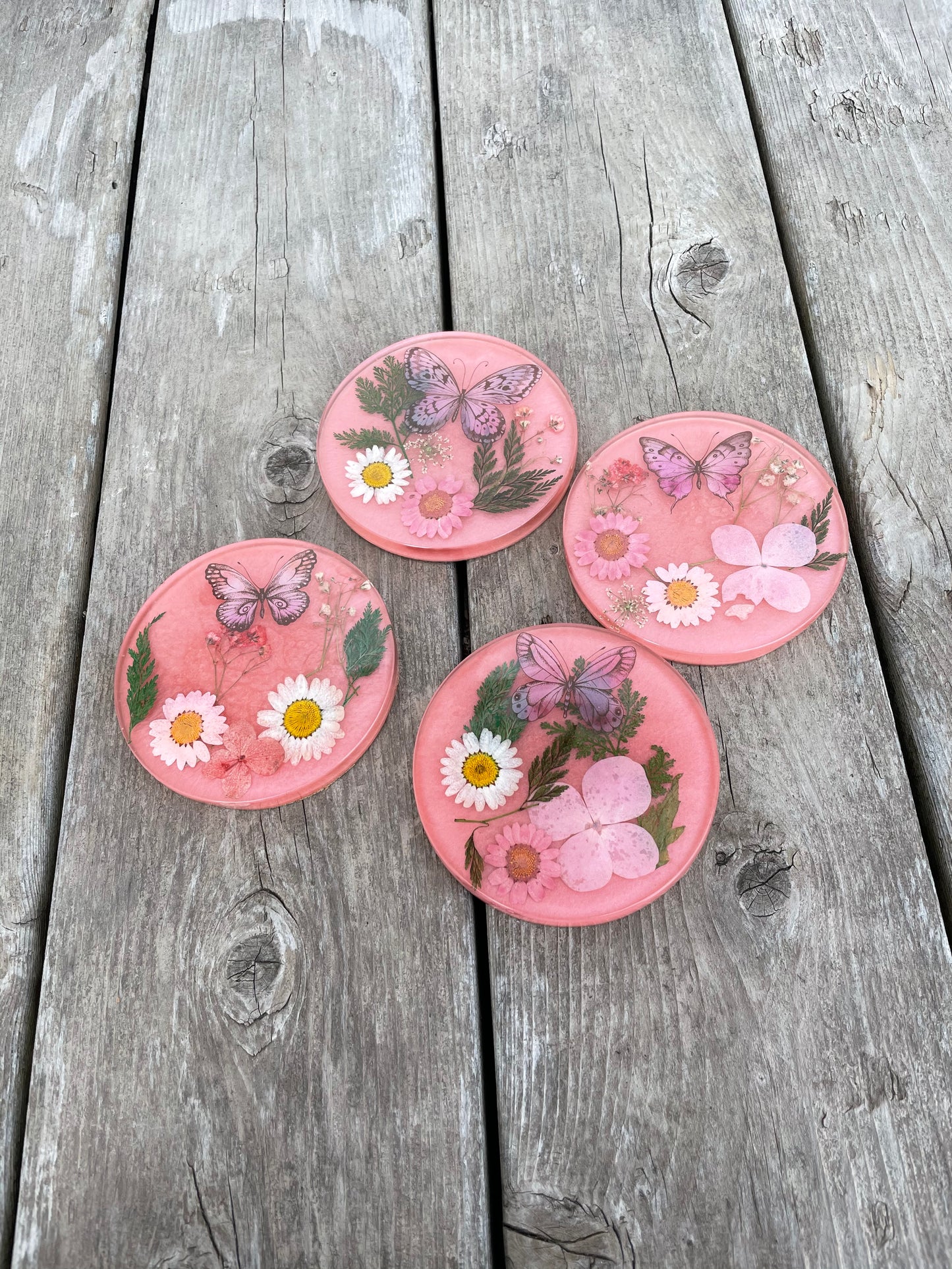 Butterly Floral Coasters