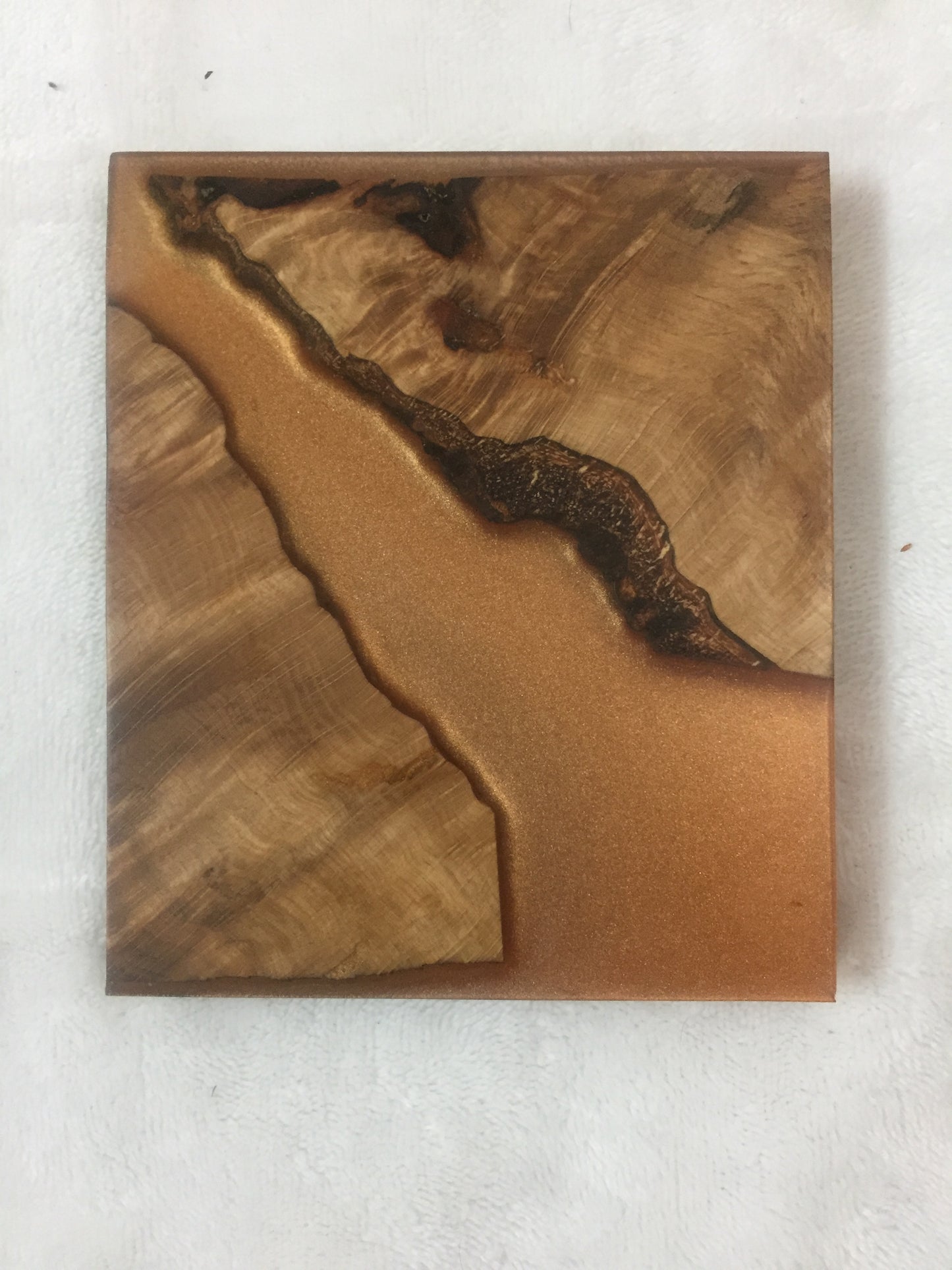 Epoxy Coasters - Copper & Maple Burl