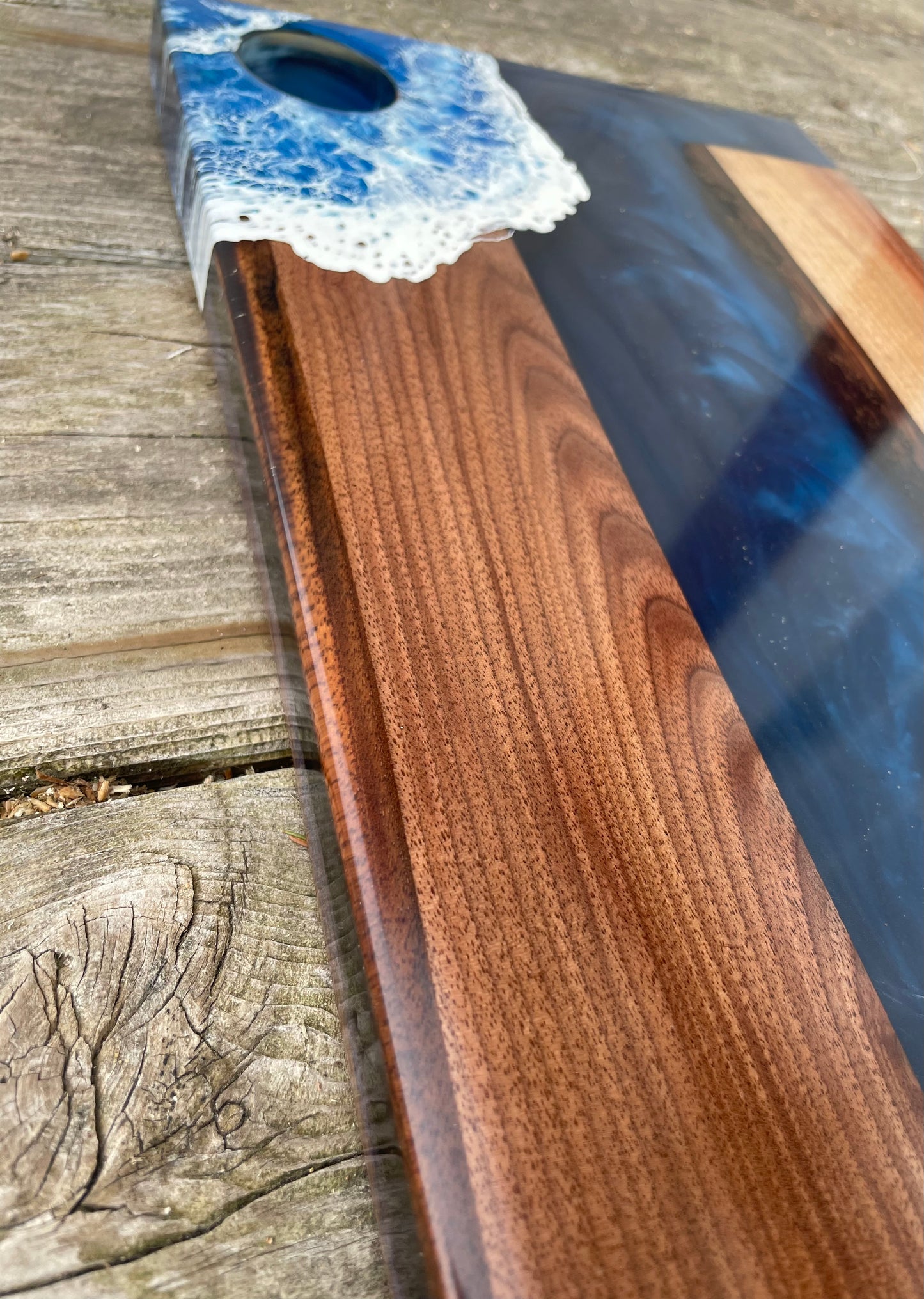 Walnut & Deep Ocean Blues Charcuterie