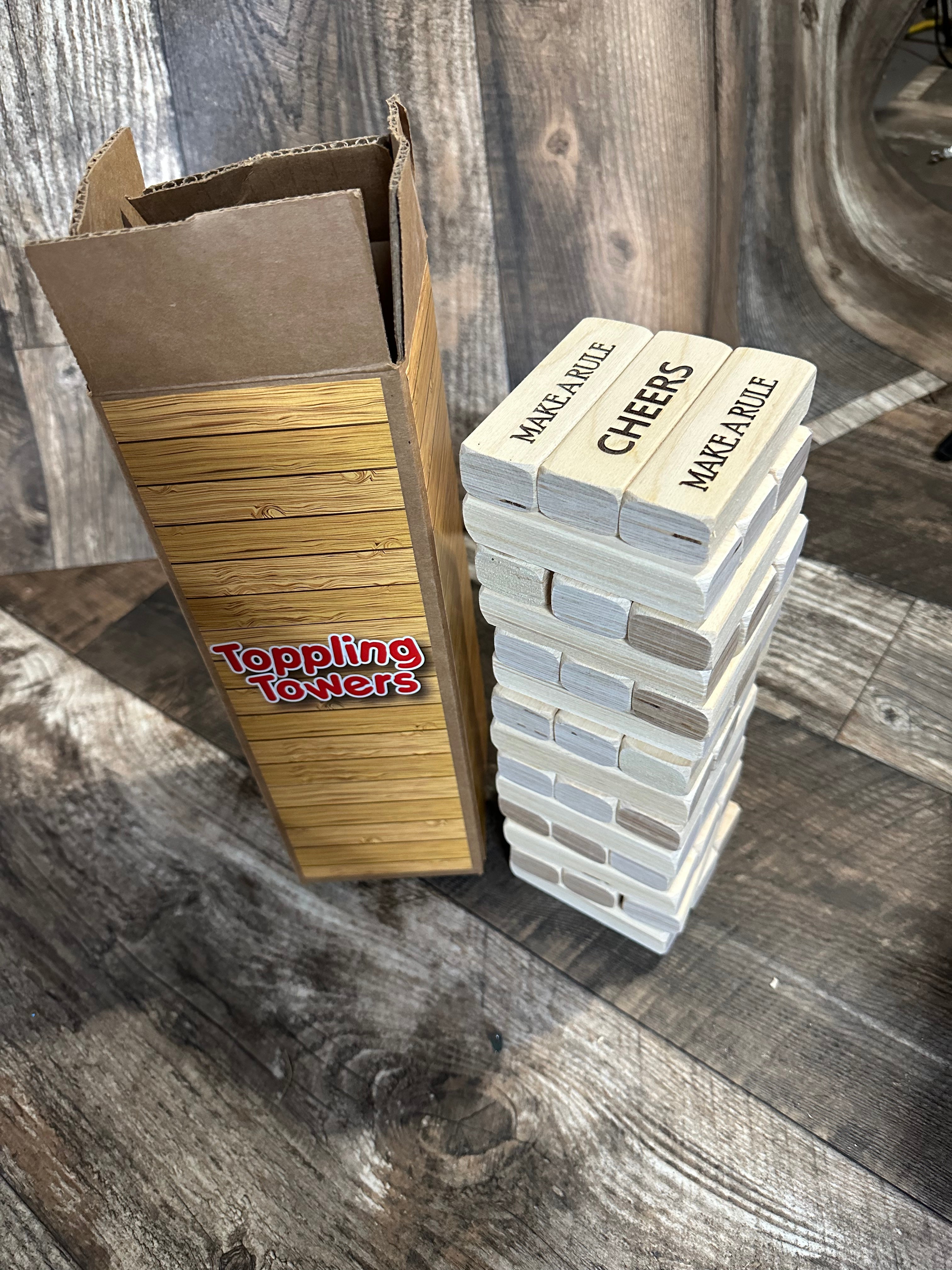 Toppling Tower Game – Resin in the Woods