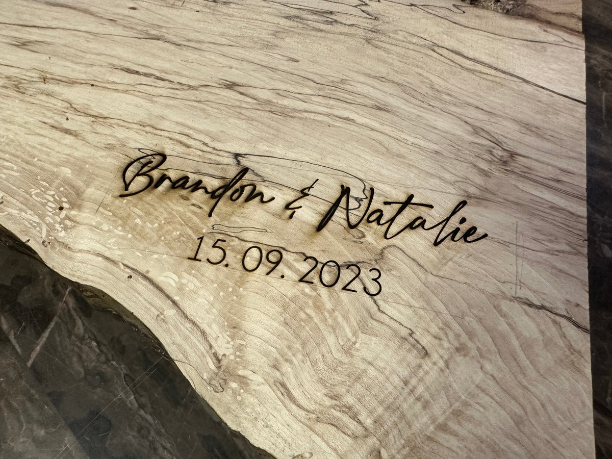 Special Live Edge Signs Lazer Engraving (CNC)