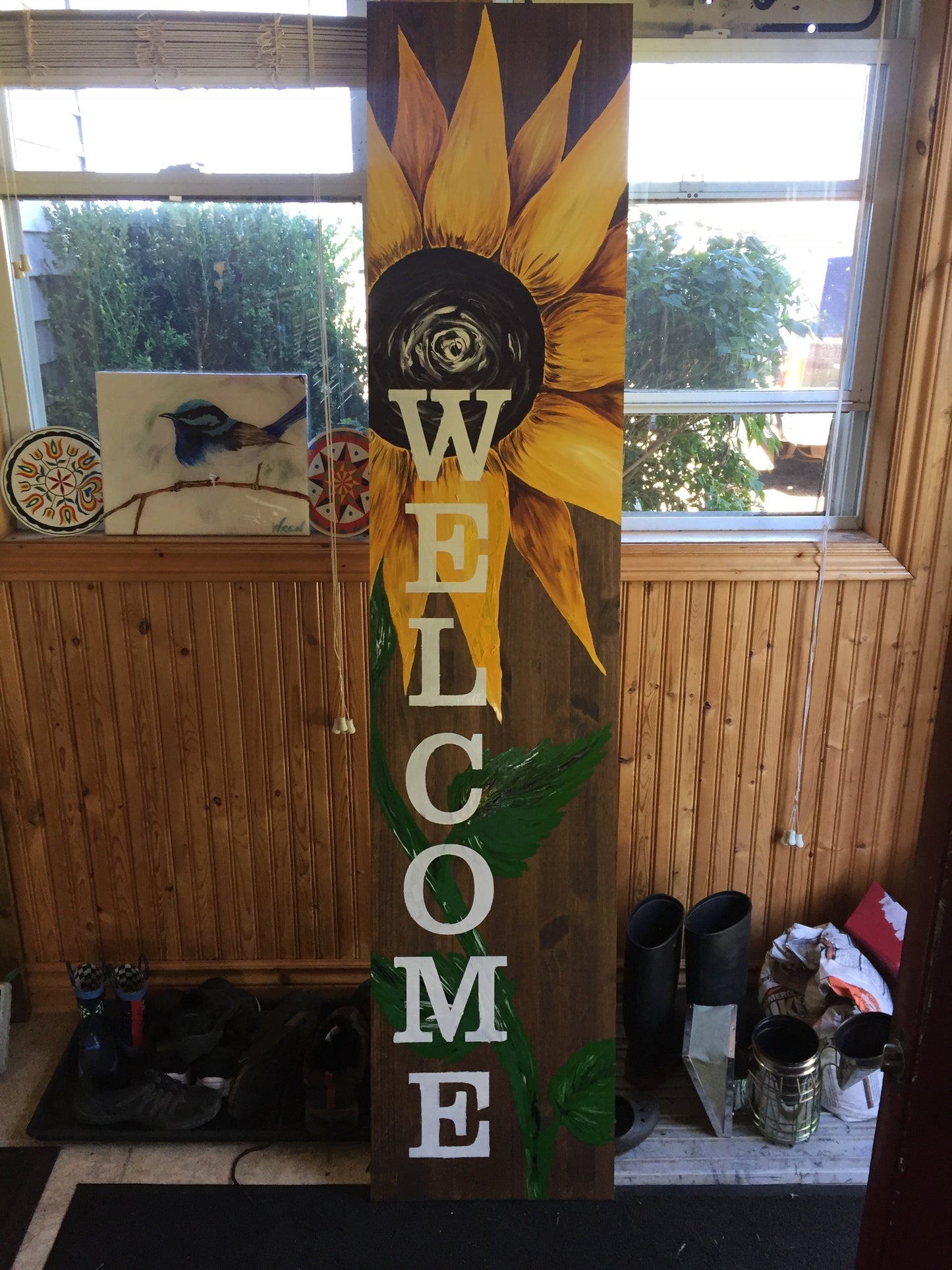 Sunflower Welcome board