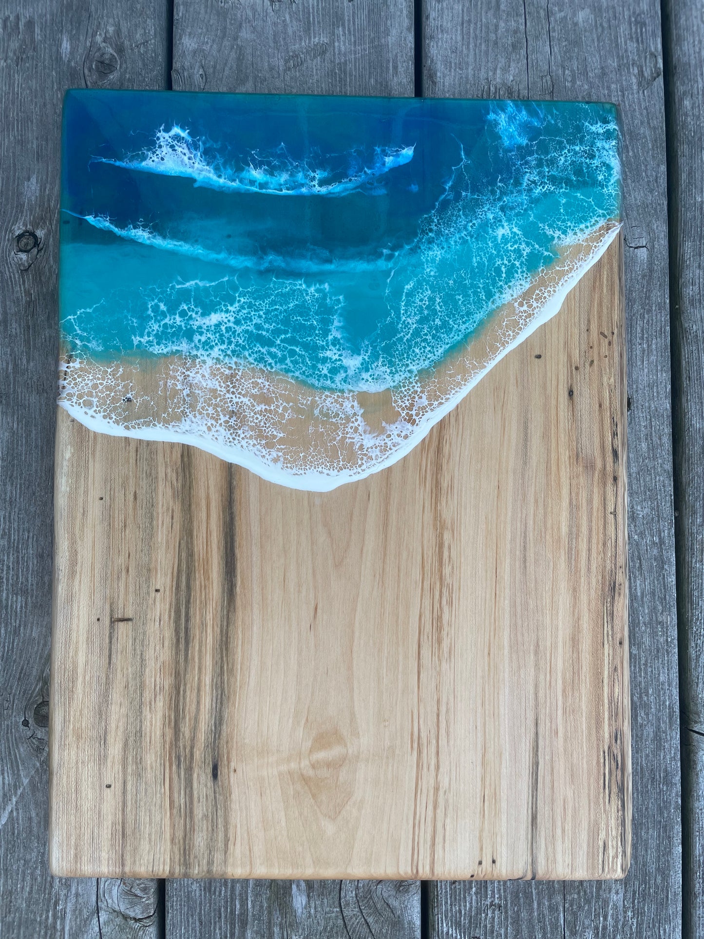 Spalted Maple Ocean Charcuterie Board