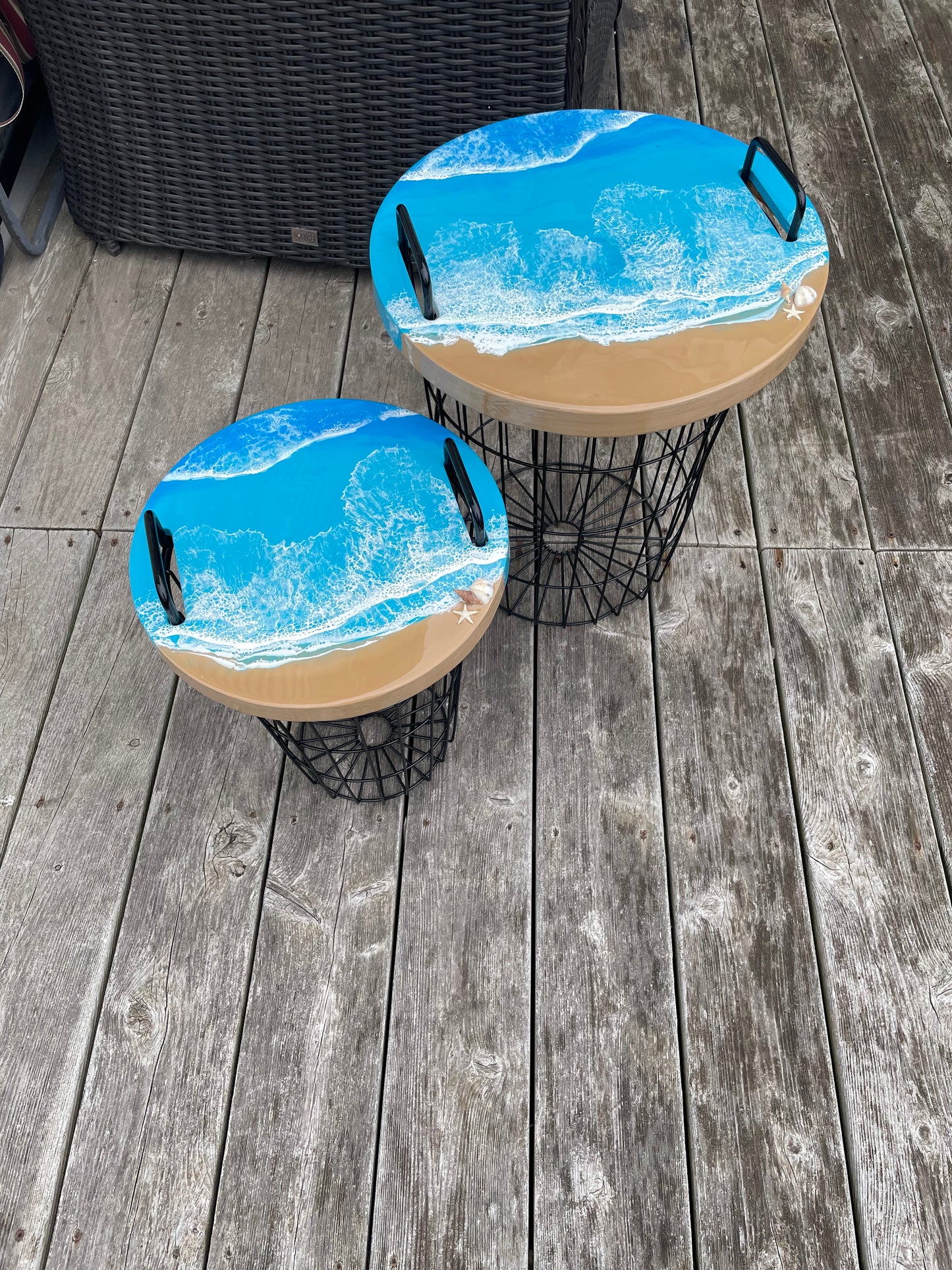 Beach Basket Side Tables