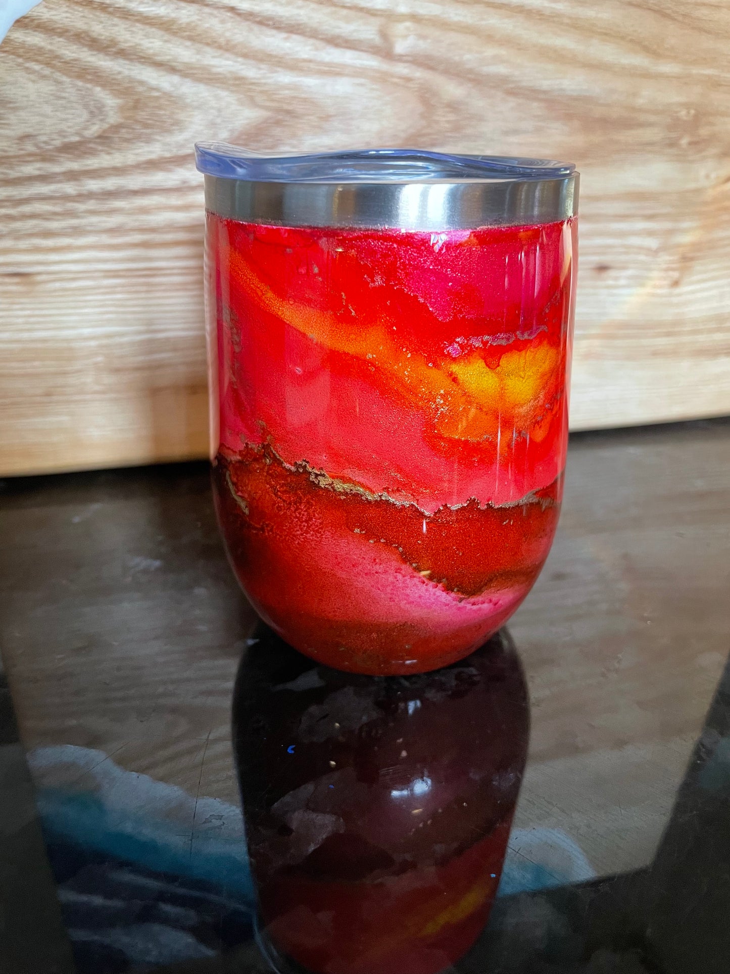 12oz Alcohol Ink Tumbler