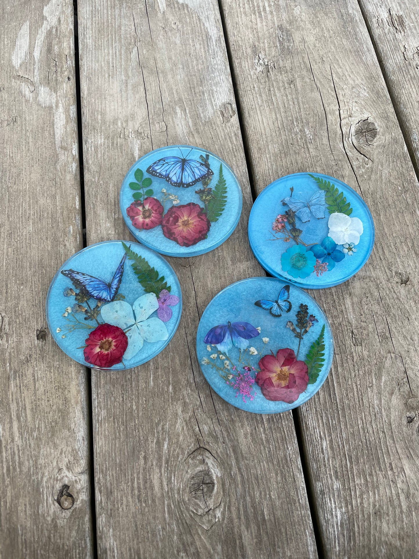 Butterly Floral Coasters