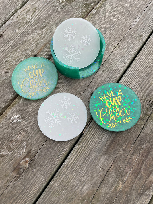 Have a cup of Cheer Coasters Round Case