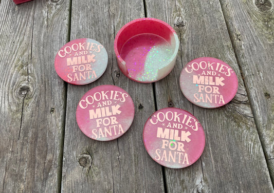 Cookies and Milk Coasters Round Case