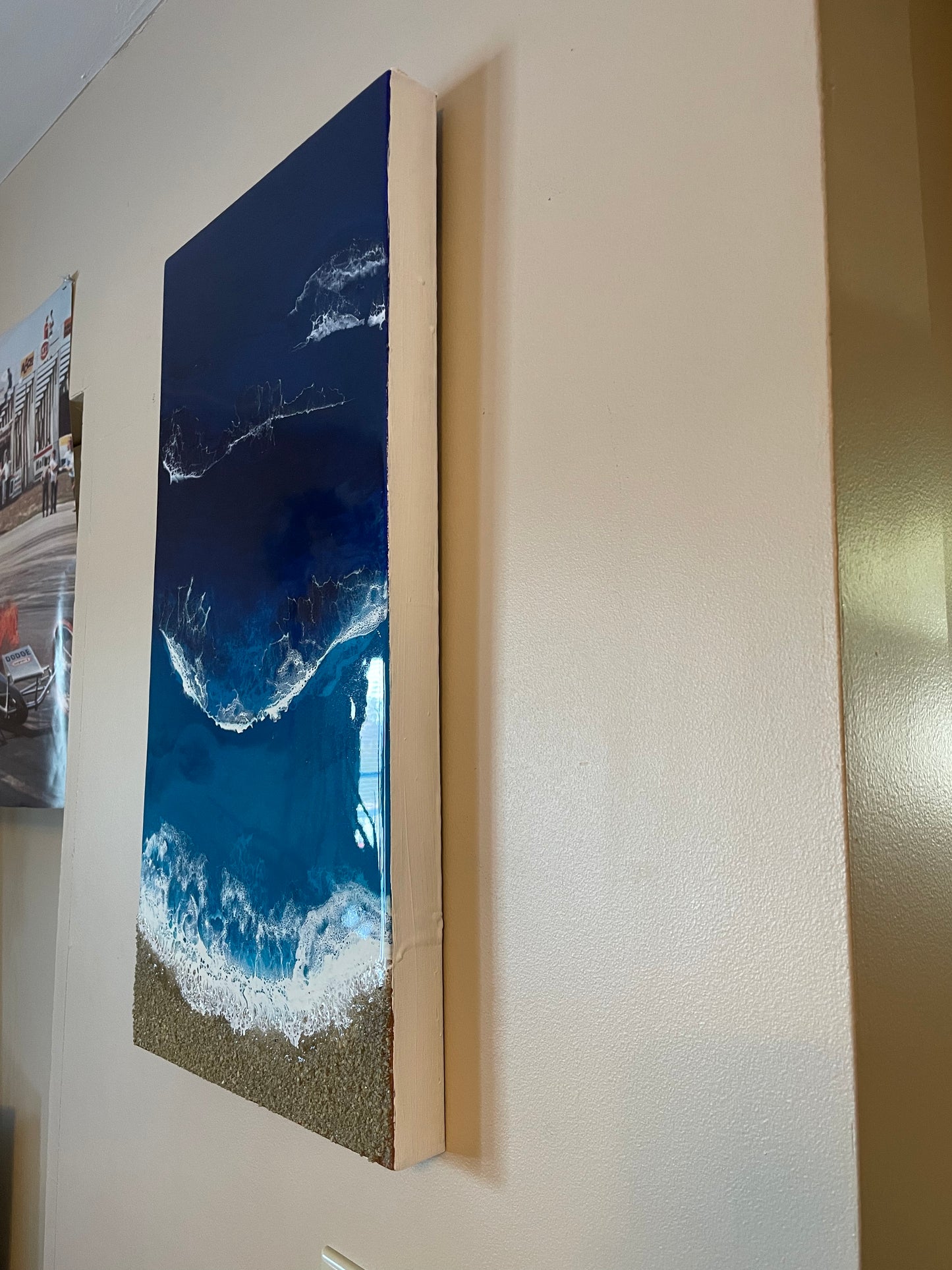 Deep Blue Ocean Epoxy Art