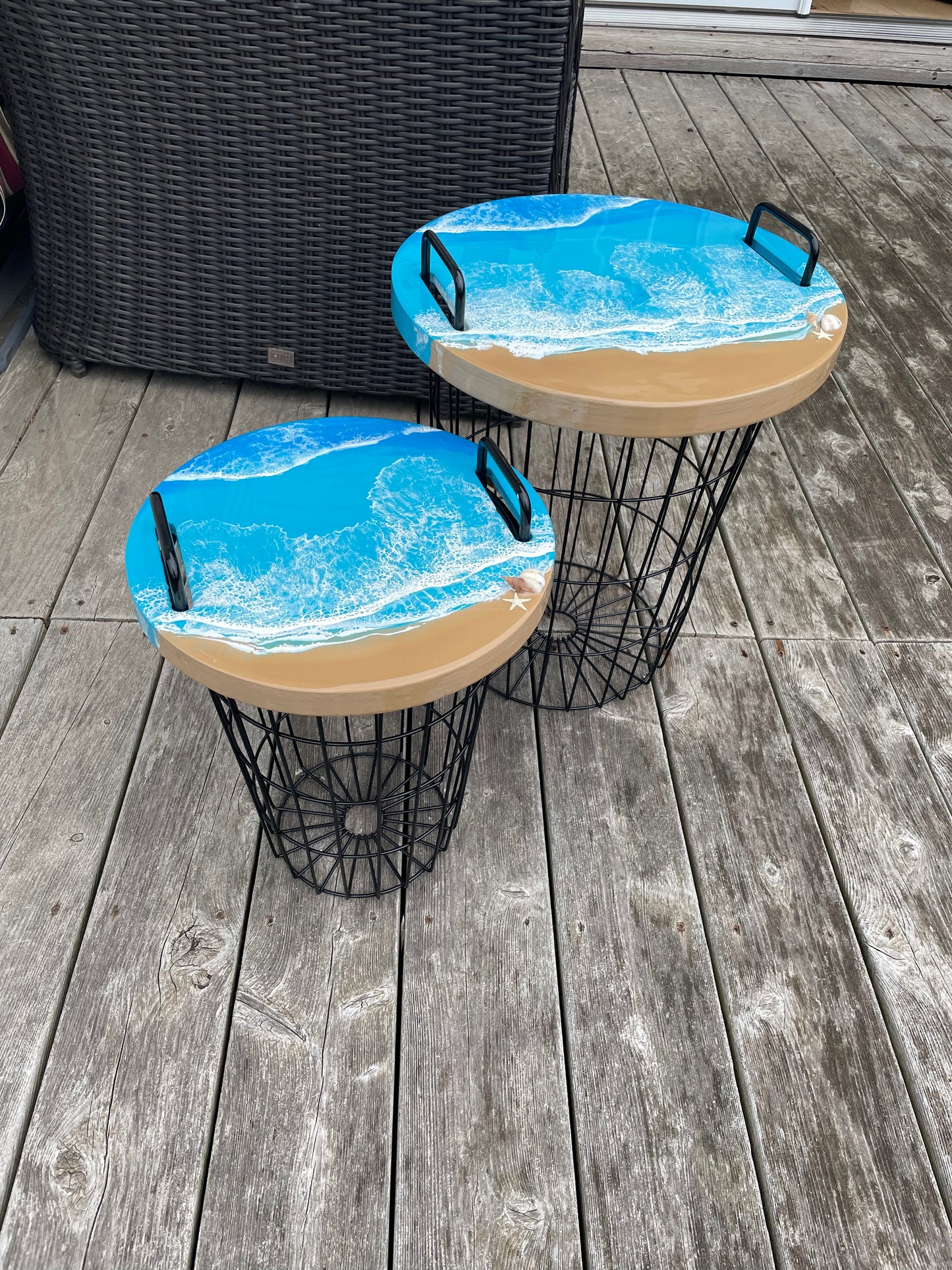 Beach Basket Side Tables