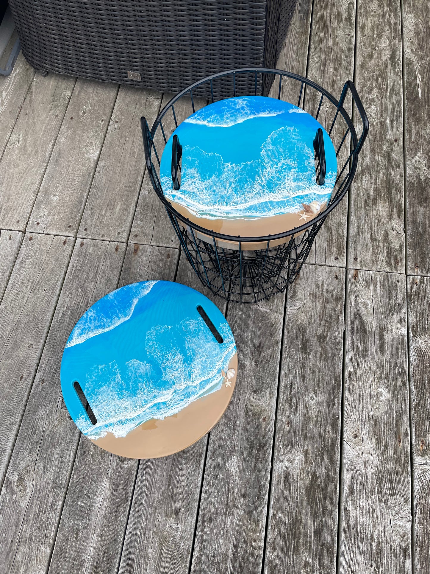 Beach Basket Side Tables