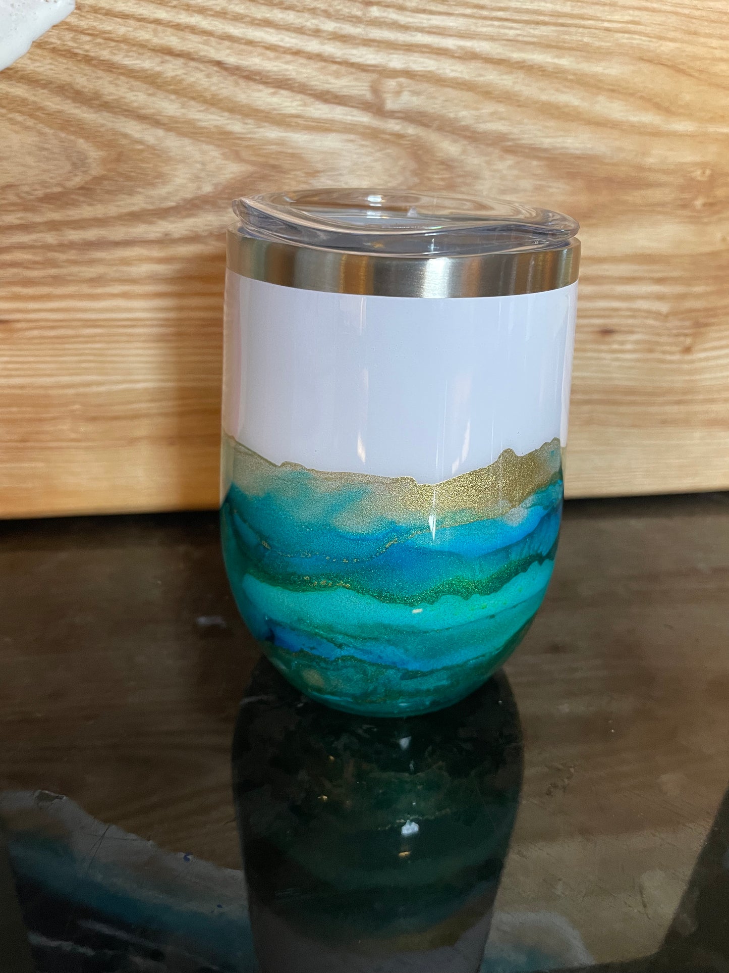 12oz Alcohol Ink Tumbler