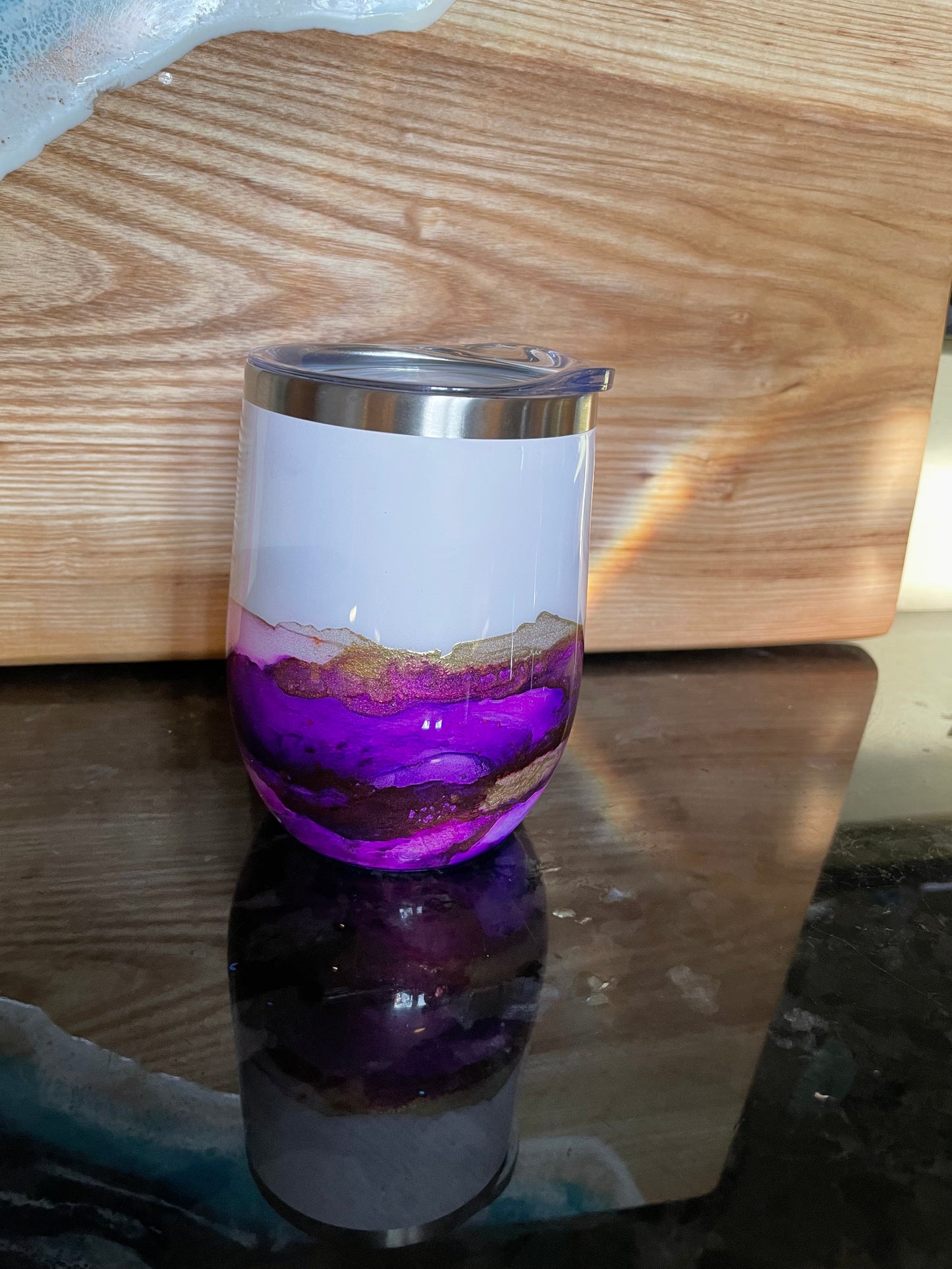 12oz Alcohol Ink Tumbler