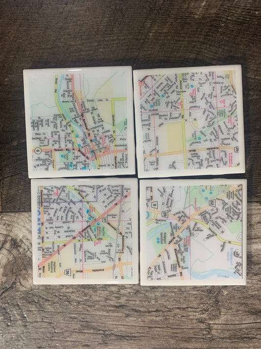 KW Map Coasters