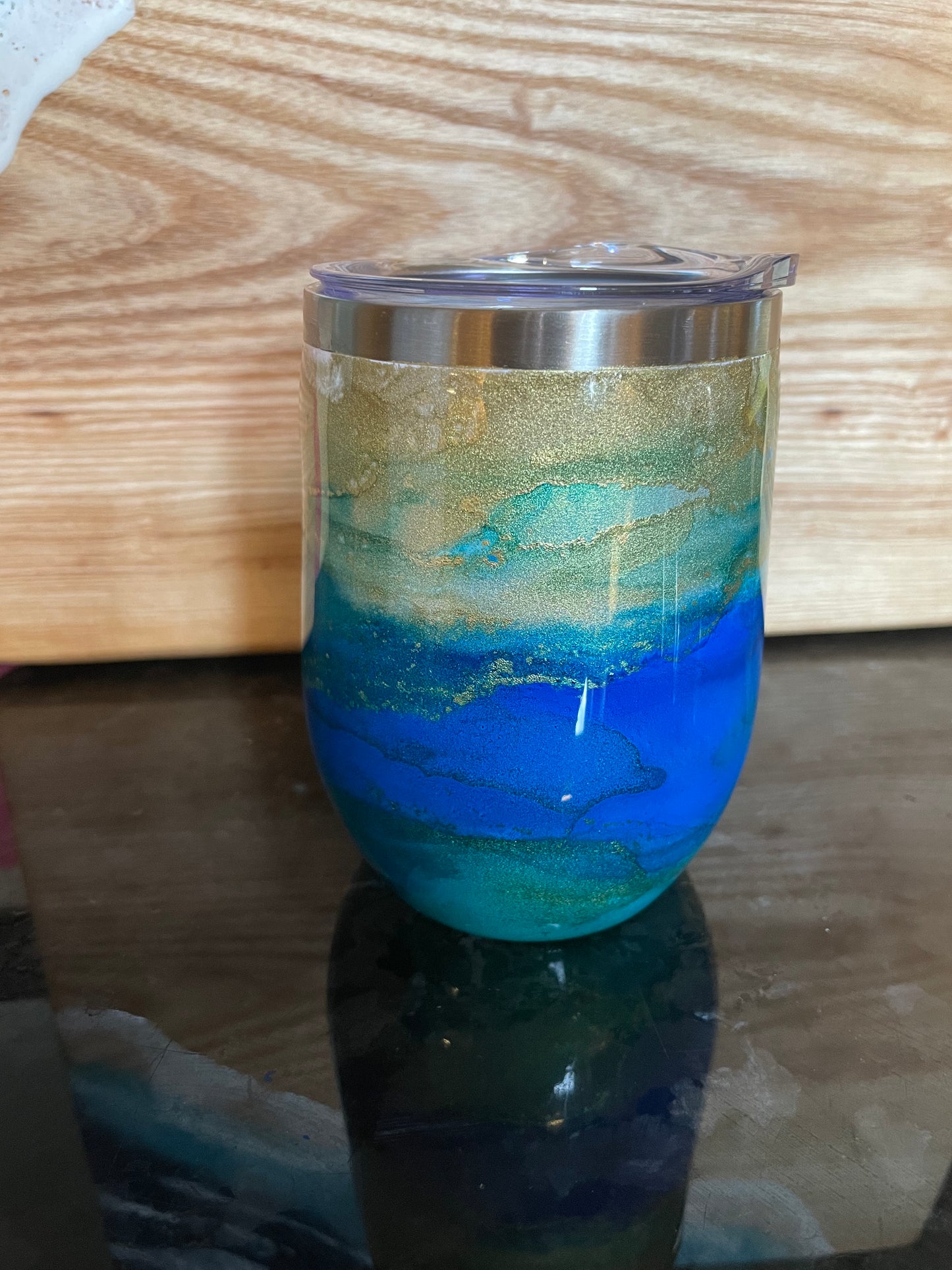 12oz Alcohol Ink Tumbler