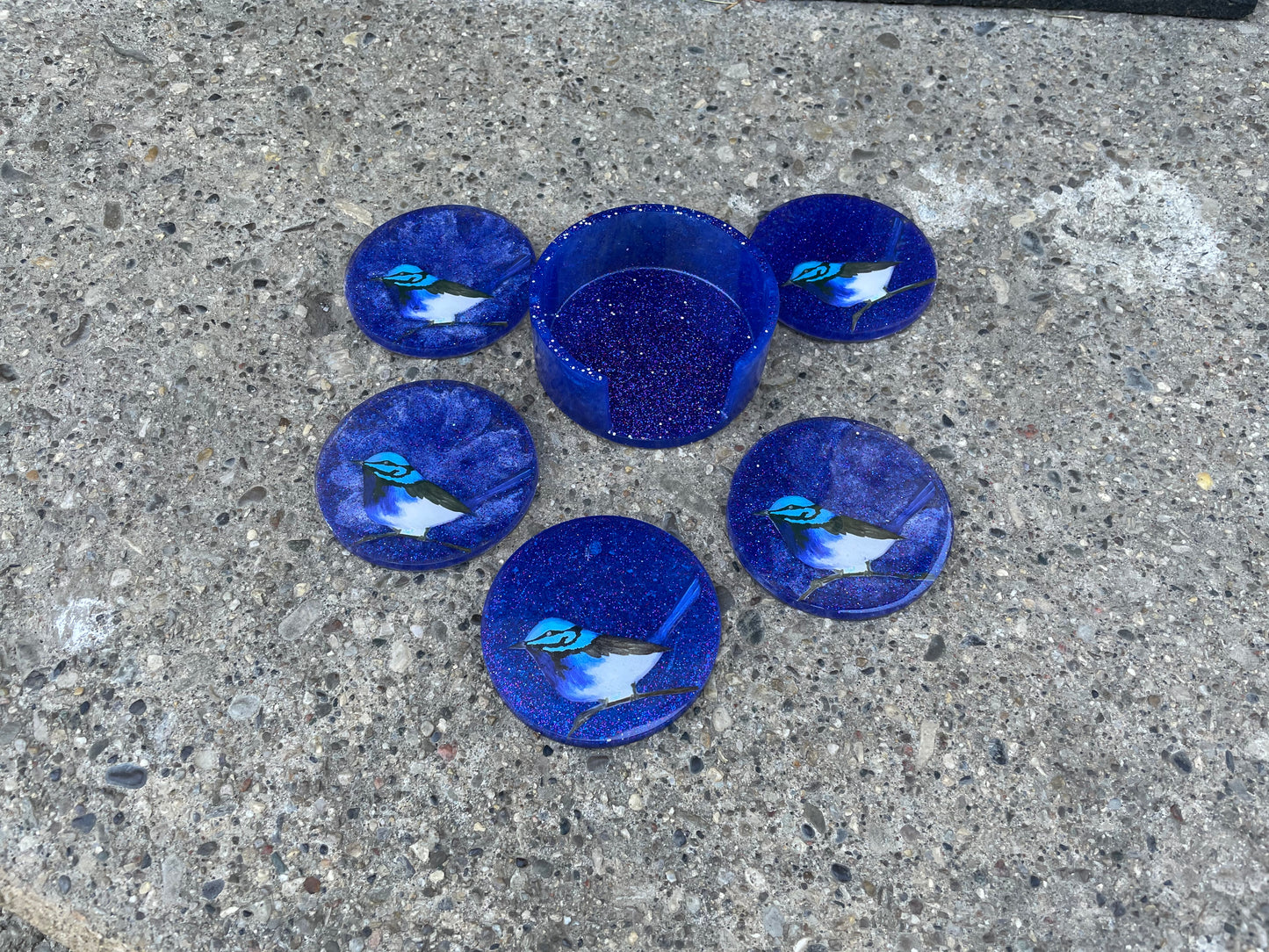 Blue Bird Coasters in Case