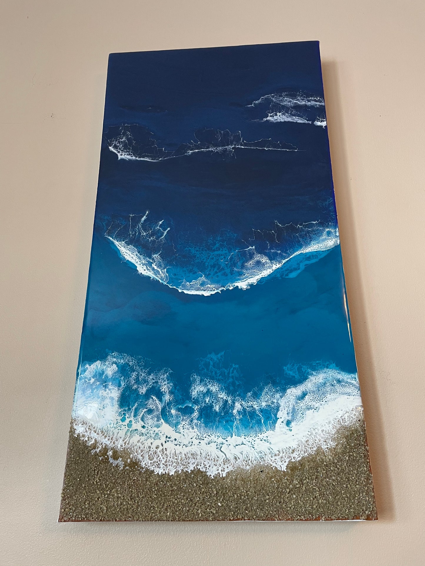 Deep Blue Ocean Epoxy Art