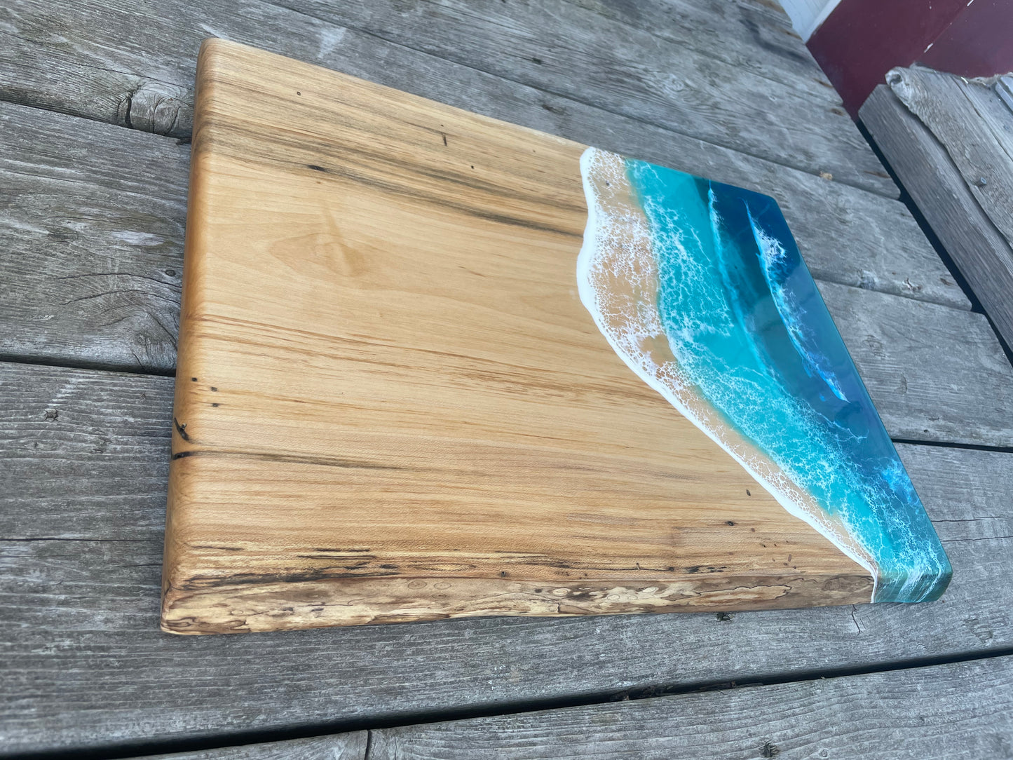 Spalted Maple Ocean Charcuterie Board