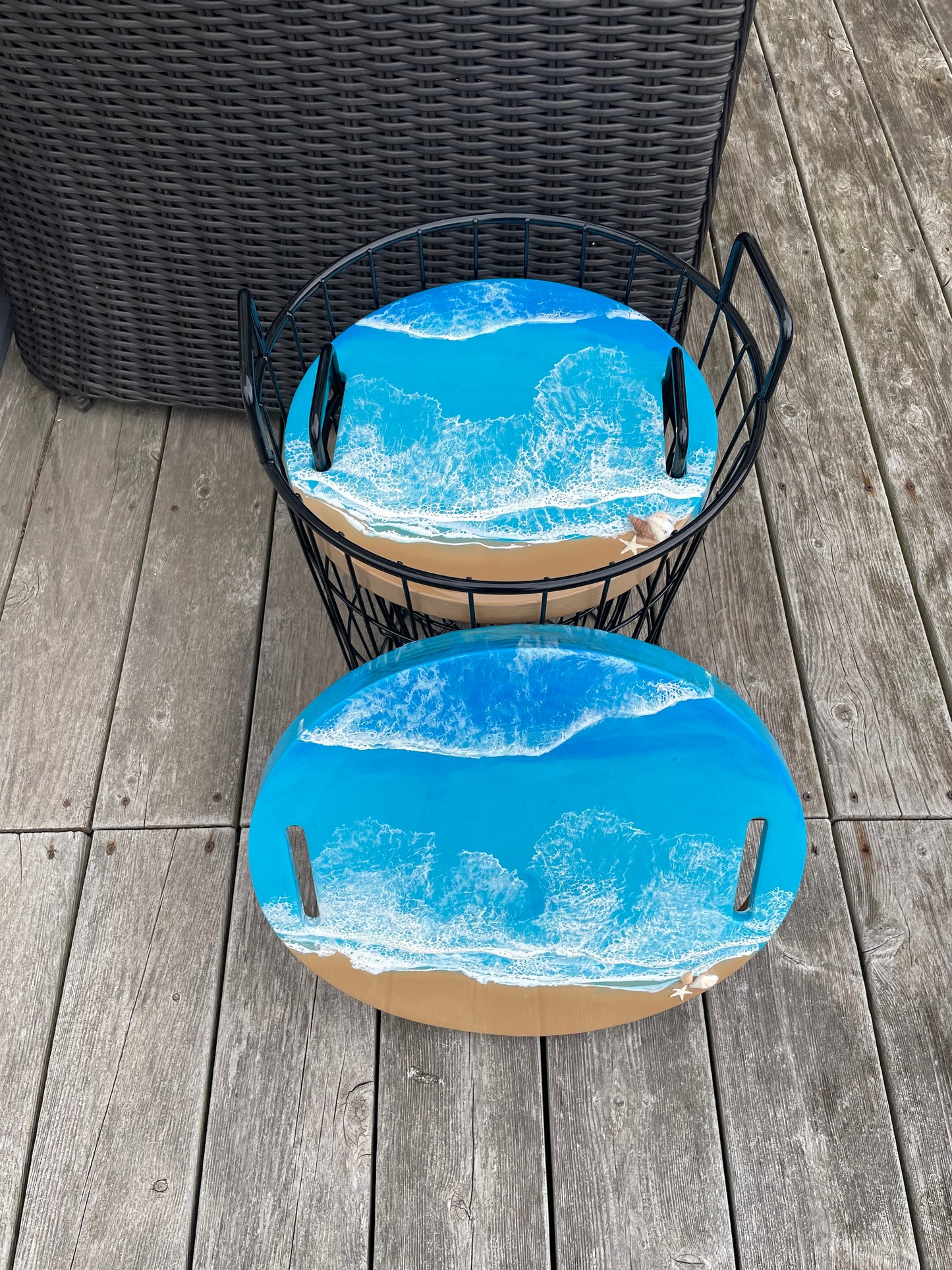 Beach Basket Side Tables